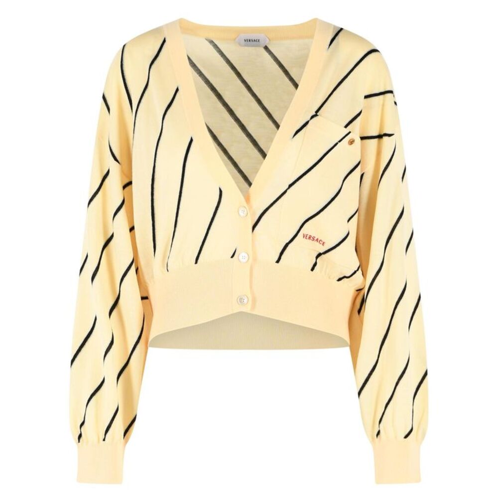 Versace Cream Wool Cardigan Women
